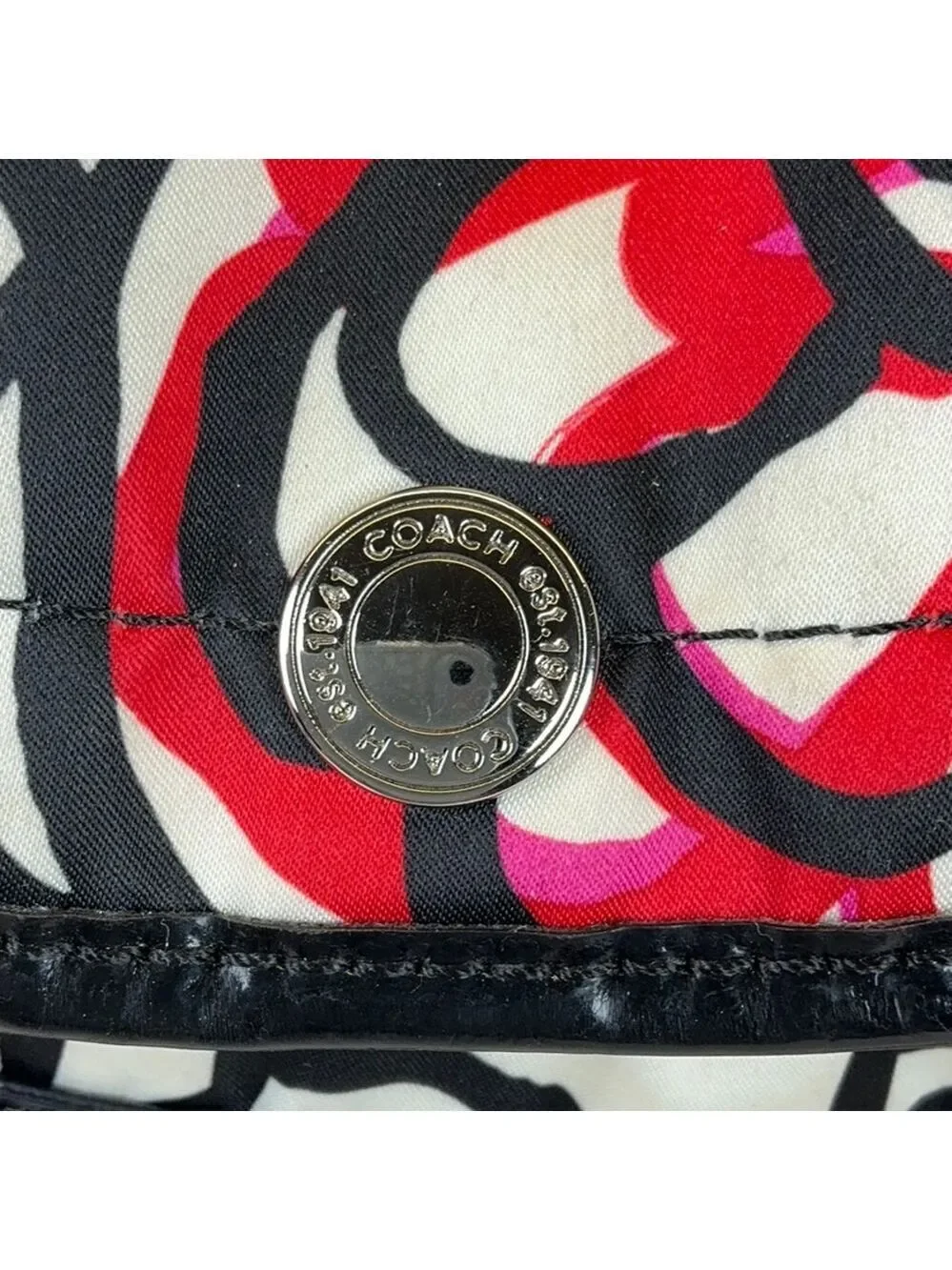Coach Poppy Y2K Daisy Floral Graffiti Nylon‎ Backpack Bag